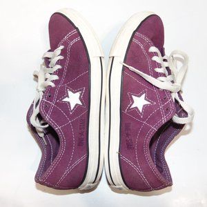 Converse One Star Sneakers 512031T ,  Women's sz 8, Purple, Suede Sneakers